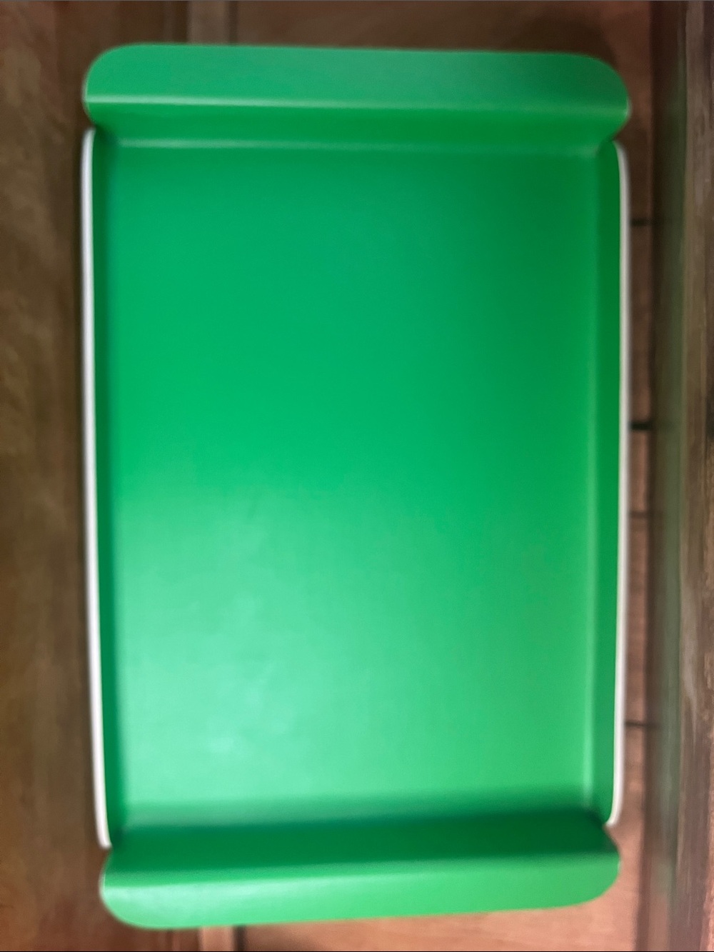 MCM-Kelly Green W/Rolled Edges & White Trim.  Great Retro Tray!
